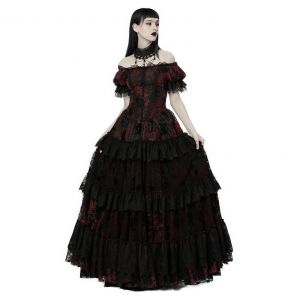 Longue Robe 'Ostrogotha' Noire et Rouge