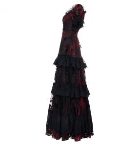 Longue Robe 'Ostrogotha' Noire et Rouge