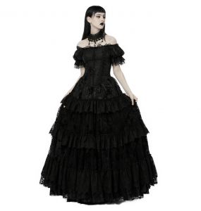 Black 'Ostrogotha' Long Dress