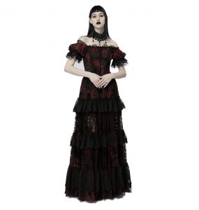 Longue Robe 'Ostrogotha' Noire et Rouge