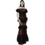 Crop Top 'Sexy Flocking Mesh' Noir et Rouge