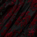 Crop Top 'Sexy Flocking Mesh' Noir et Rouge