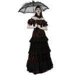 Longue Robe 'Ostrogotha' Noire et Rouge