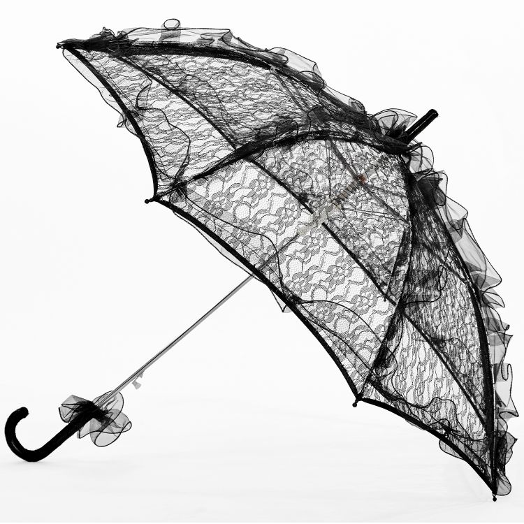 Black 'Fairy' Gothic Romantic Parasol