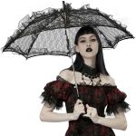 Black 'Fairy' Gothic Romantic Parasol