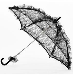 Black 'Fairy' Gothic Romantic Parasol