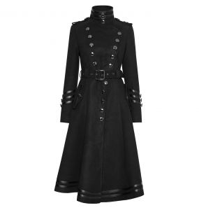 Manteau 'Militaria' Noir