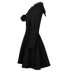 Manteau Gothic Lolita 'Melissa' Noir