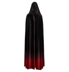 Longue Cape 'Metzli' Noire et Rouge