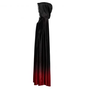 Longue Cape 'Metzli' Noire et Rouge