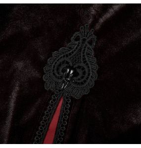 Longue Cape 'Metzli' Noire et Rouge