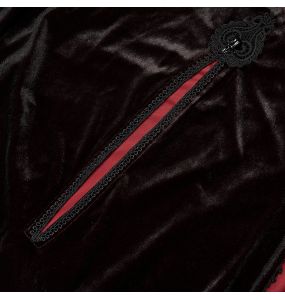 Longue Cape 'Metzli' Noire et Rouge