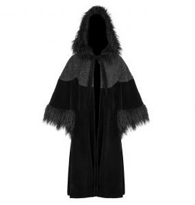 Black Velvet 'Wallia' Cape Coat