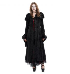 Black 'Alicia' Hooded Coat