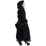 Black 'Alicia' Hooded Coat