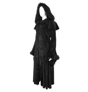 Black 'Alicia' Hooded Coat