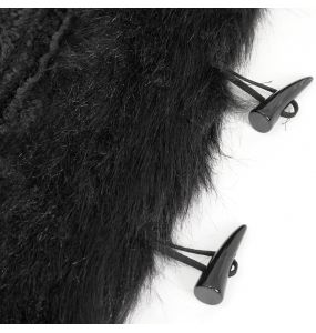 Black 'Alicia' Hooded Coat