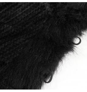 Black 'Alicia' Hooded Coat