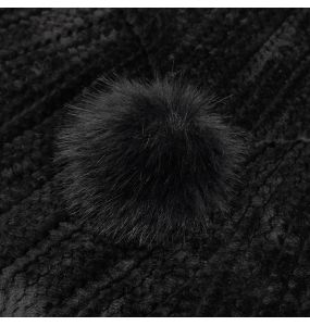 Black 'Alicia' Hooded Coat