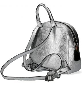 Sac à Dos 'Rainbow' en Cuir Argenté