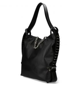Black Leather 'Aliana' Handbag