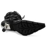 Bottes New Rock Malicia en Cuir Pulik Acier et Itali Noir