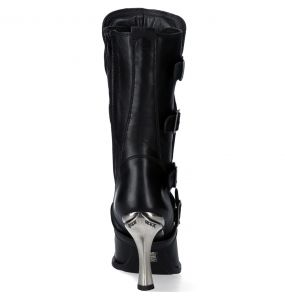 Bottes New Rock Malicia en Cuir Noir