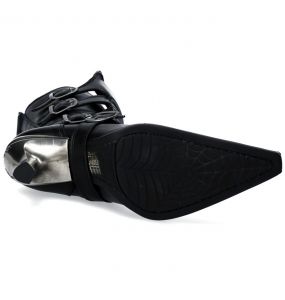 Bottes New Rock Malicia en Cuir Noir