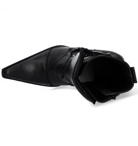 Bottes New Rock Malicia en Cuir Noir