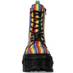 Vegan Rainbow New Rock Wall Platform Ankle Boots