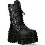Black Vegan New Rock Wall Platform Boots