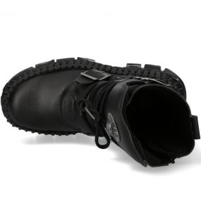 Black Vegan New Rock Wall Platform Boots