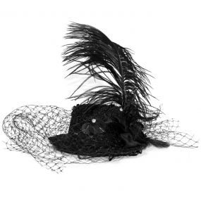 Black 'Esmerée' Mini Hat