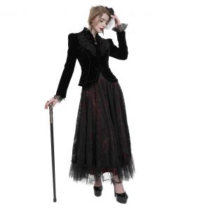 Veste 'Esmerée' en Velours Noir