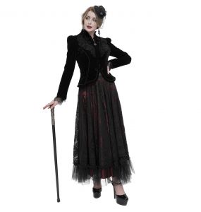 Veste 'Esmerée' en Velours Noir