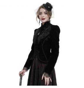 Veste 'Esmerée' en Velours Noir