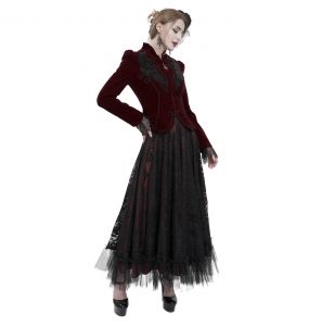 Veste 'Esmerée' en Velours Bordeaux