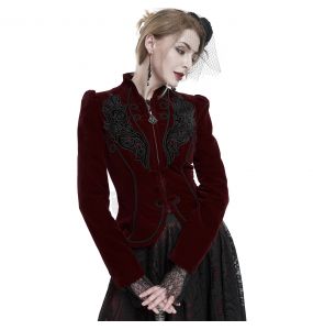 Veste 'Esmerée' en Velours Bordeaux