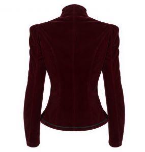 Veste 'Esmerée' en Velours Bordeaux