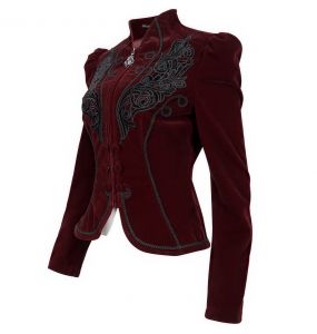 Veste 'Esmerée' en Velours Bordeaux