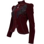 Veste 'Esmerée' en Velours Bordeaux