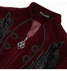Veste 'Esmerée' en Velours Bordeaux