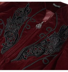 Veste 'Esmerée' en Velours Bordeaux