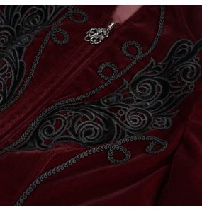 Veste 'Esmerée' en Velours Bordeaux