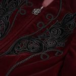 Veste 'Esmerée' en Velours Bordeaux