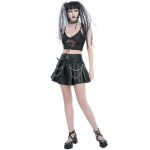 Black 'Jordanes' Vegan Leather Skirt