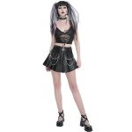 Black 'Jordanes' Vegan Leather Skirt