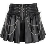 Black 'Jordanes' Vegan Leather Skirt