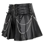Black 'Jordanes' Vegan Leather Skirt