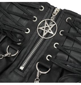 Black 'Jordanes' Vegan Leather Skirt